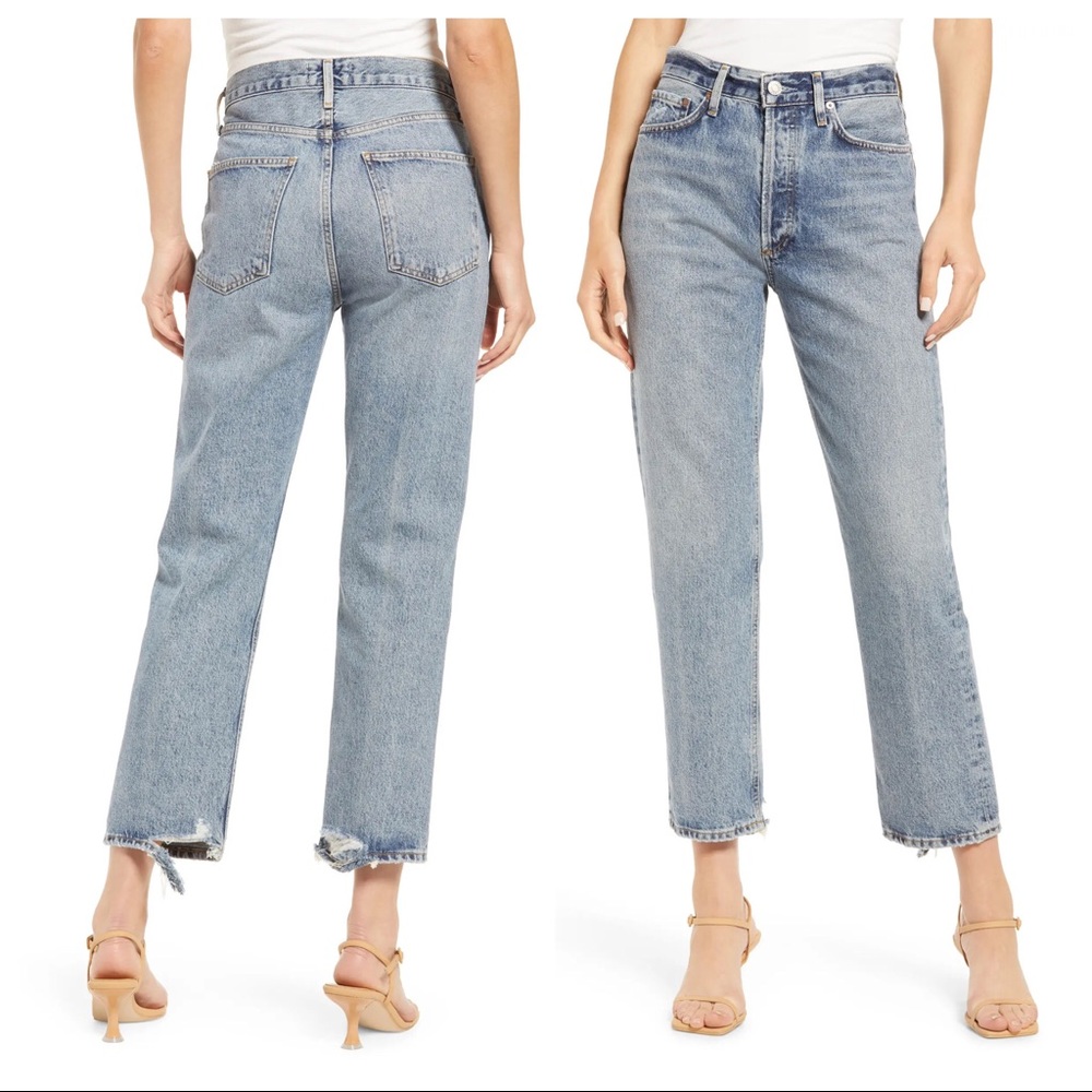 AGOLDE LANA ANKLE STRAIGHT LEG JEANS SZ 29 Z329-13 - Picture 1 of 5